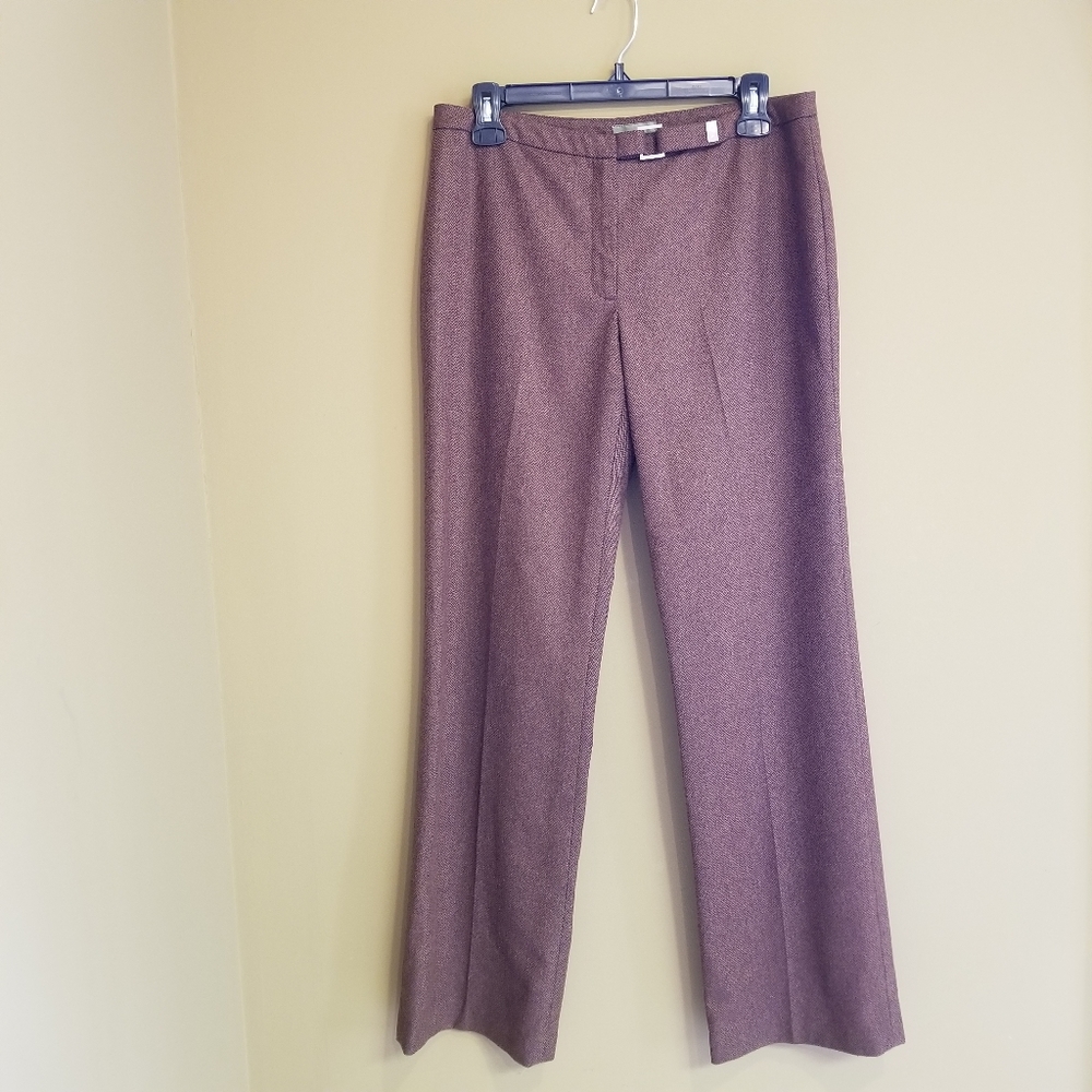 J. CREW HERRIBONE PRINT DRESS PANTS SIZE 6